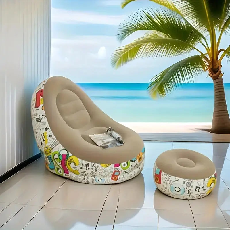 Inflatable Sofa Chair with Footrest