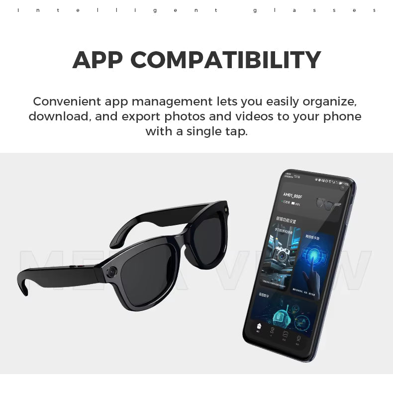 ROYALTENIC WiFi Smart Camera Glasses