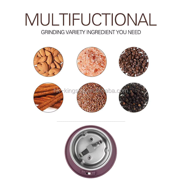 Portable Mini Electric Stainless Steel Coffee Powder Grinder Machine Grinder