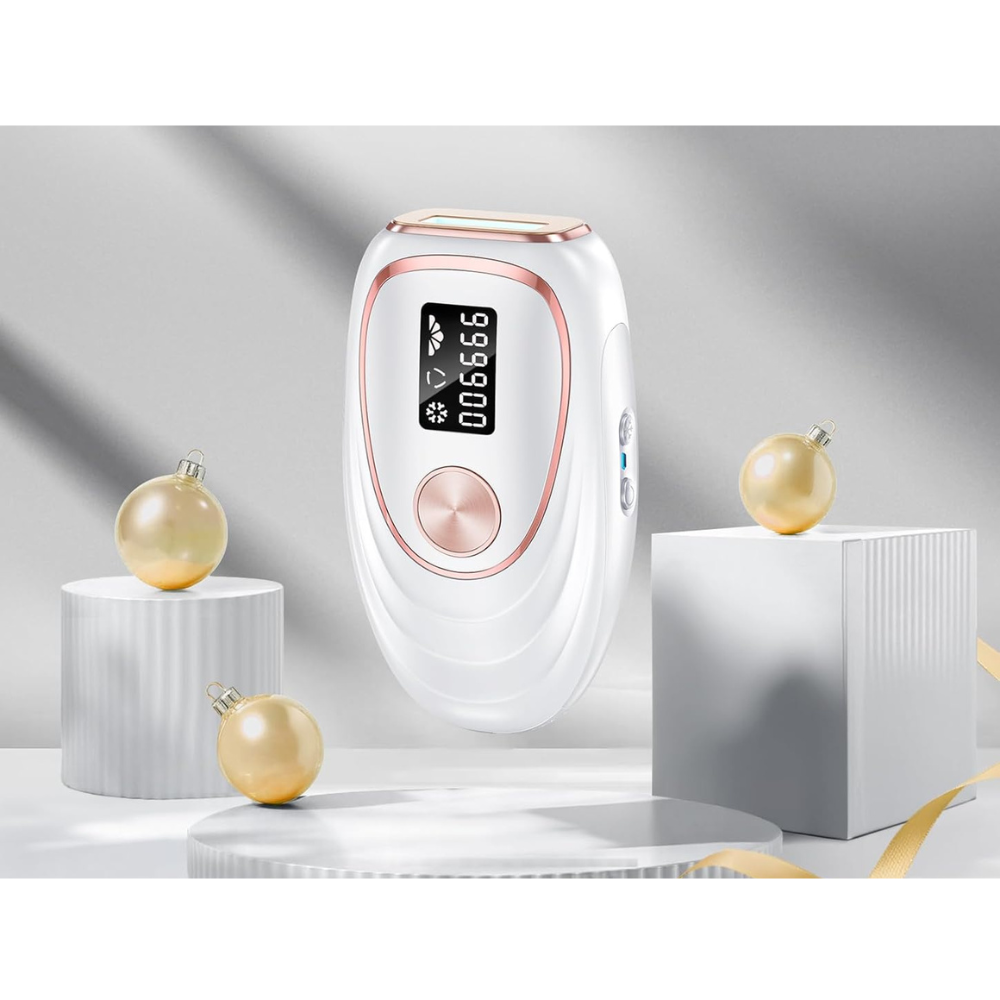 IPL Laser Hair Removal Device for Women & Men - Home 45°F Ice-Cooling Contact for Painless Results