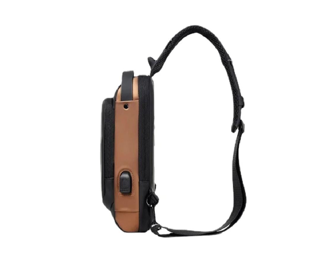 Crossbody Chest Bag with USB Charging & Coded Lock – Anti-Theft Shoulder Sling Bag