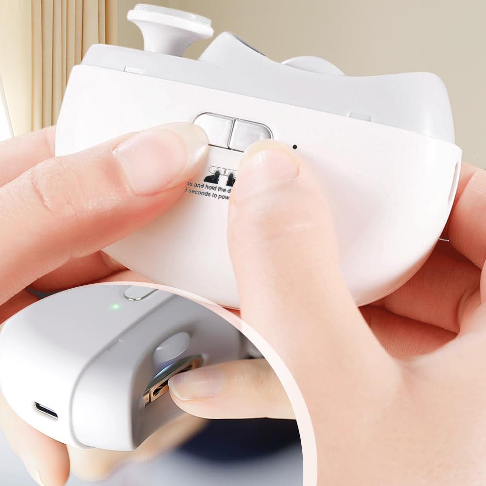 Electric Nail Clippers, Nail Polisher, LED for Trimming and Polishing Nails